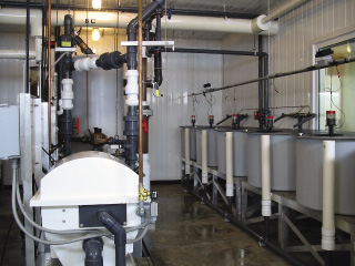 Système de recirculation à la station de recherche en aquaculture d'Alma