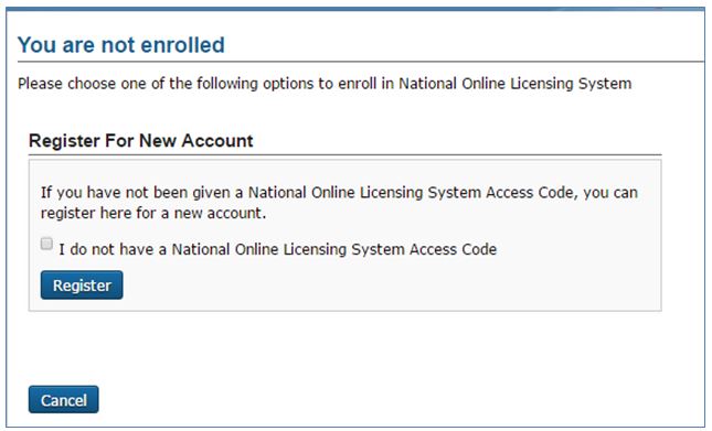 Screenshot : Register for a new account