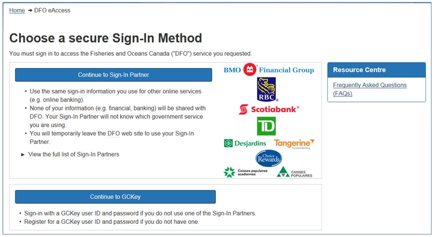 Screenshot : Choose a secure sign-in method