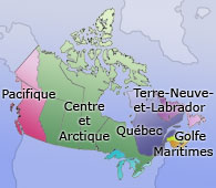 Cartes des sites r&eacute;gionaux