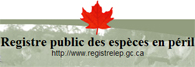 Registre public des esp&egrave;ces en p&eacute;ril