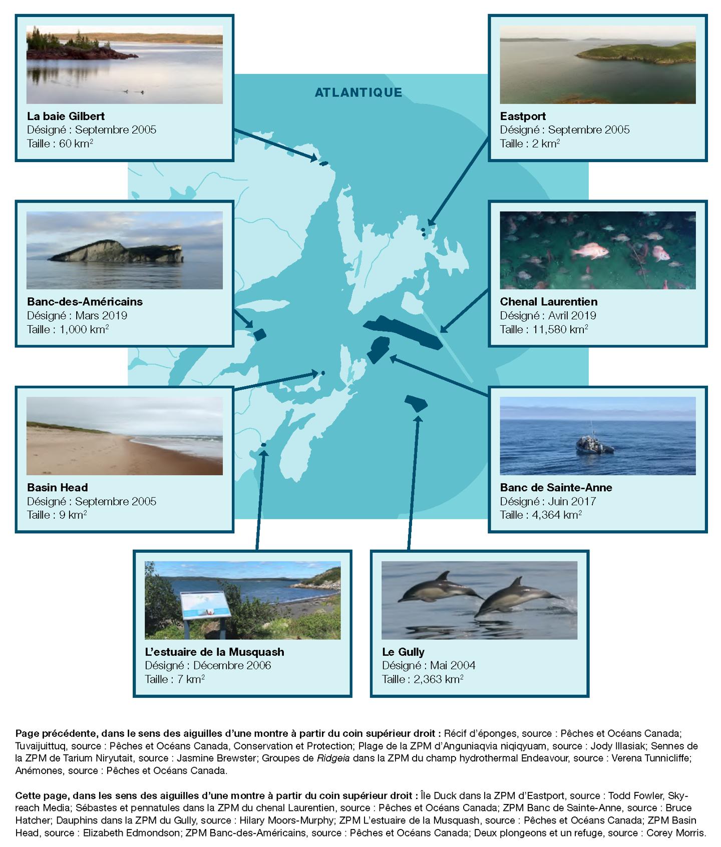 Infographie : ZPM établies en vertu de la Loi sur les océans