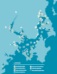 Carte illustrant les installations aquacoles dans le chenal d’Entrecasteaux et l’embouchure du fleuve Huon, en Tasmanie.