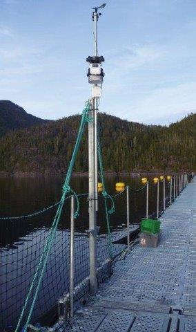 Davis weather station installed at fish farm