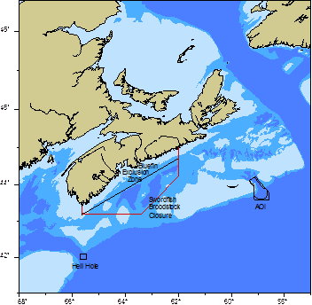 Map of swordfish closed areas