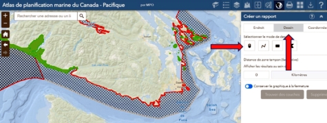 Carte agrandie du détroit de Juan de Fuca.