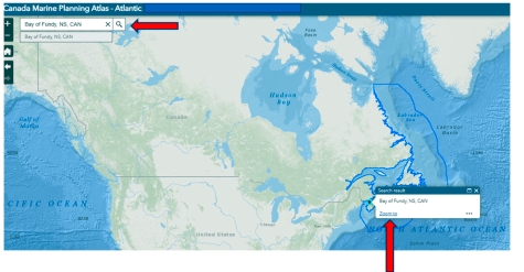 Image of Canada Marine Planning Atlas Atlantic mapping the Bay of Fundy.