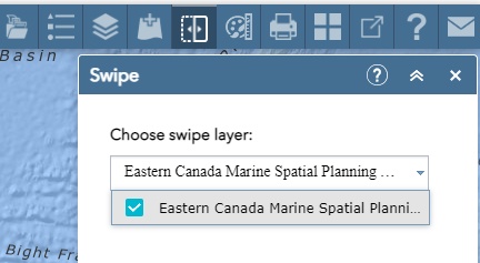 Image of swipe layer being chosen.